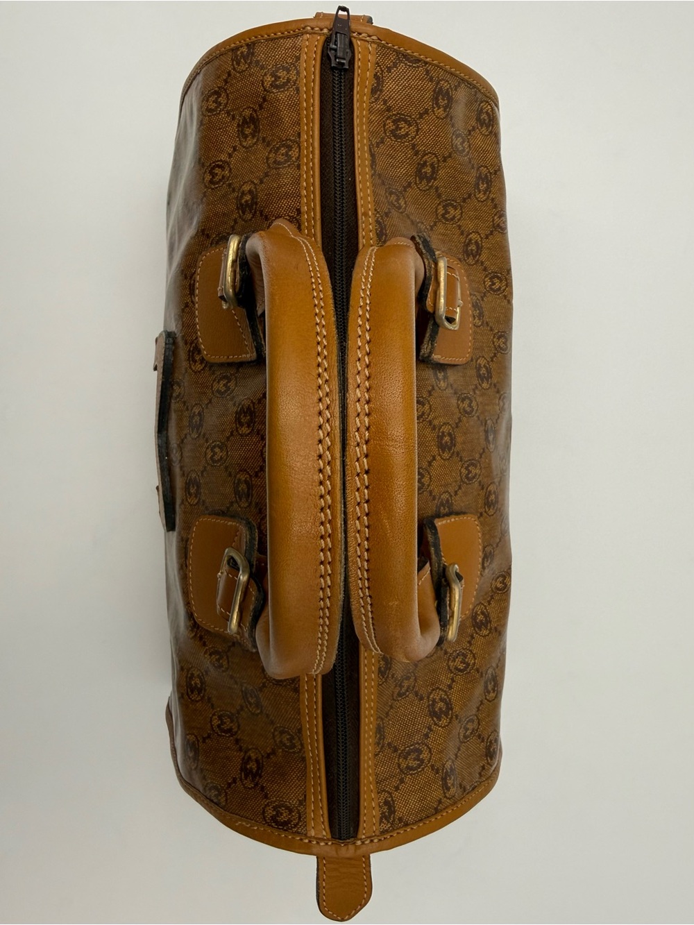 🐢MORABITO 1905 PARIS Monogram Polochon 32 Bag • Made in FRANCE •Imperial Warrant - Picture 8 of 16